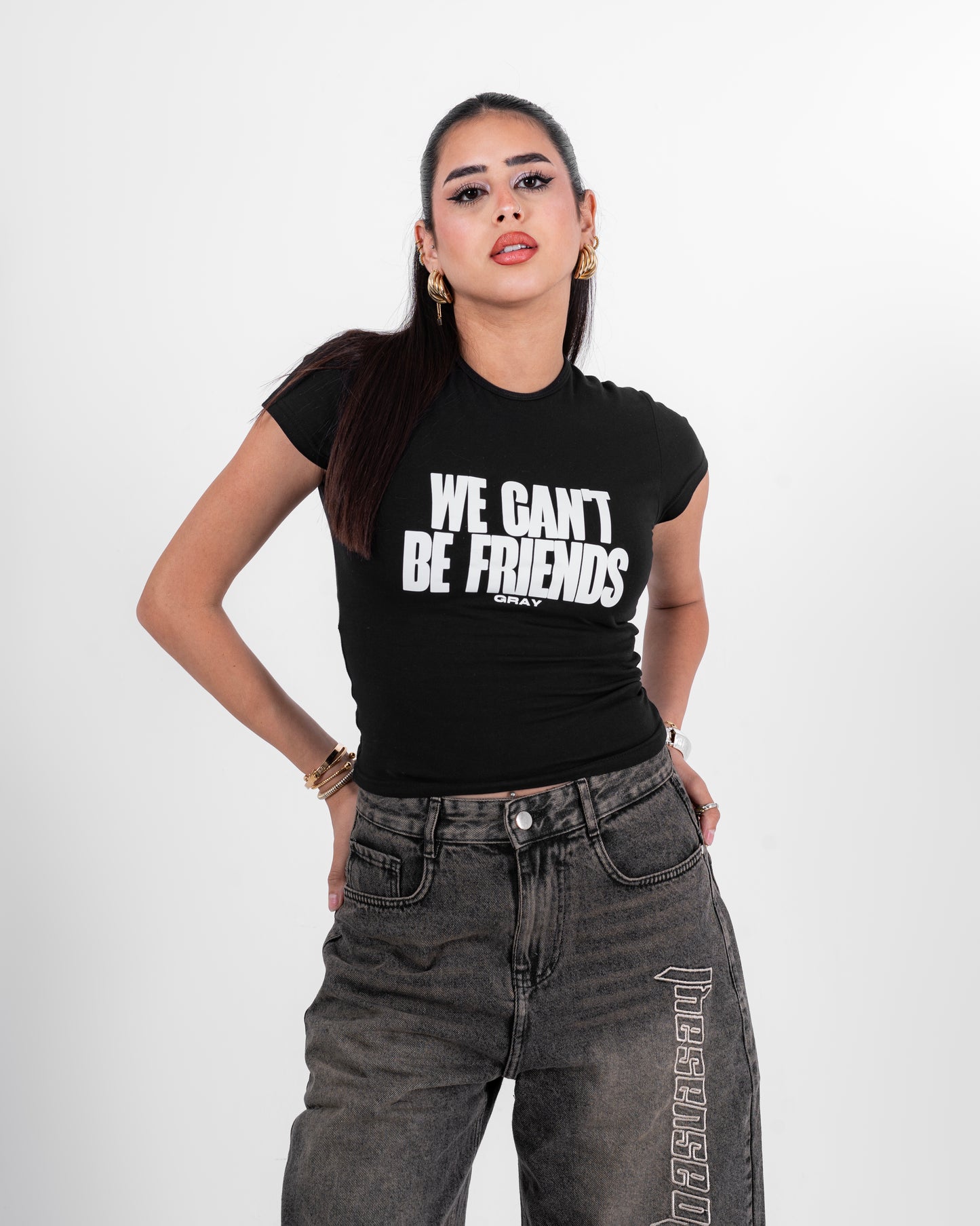 Black We Can't Be Friends Tops