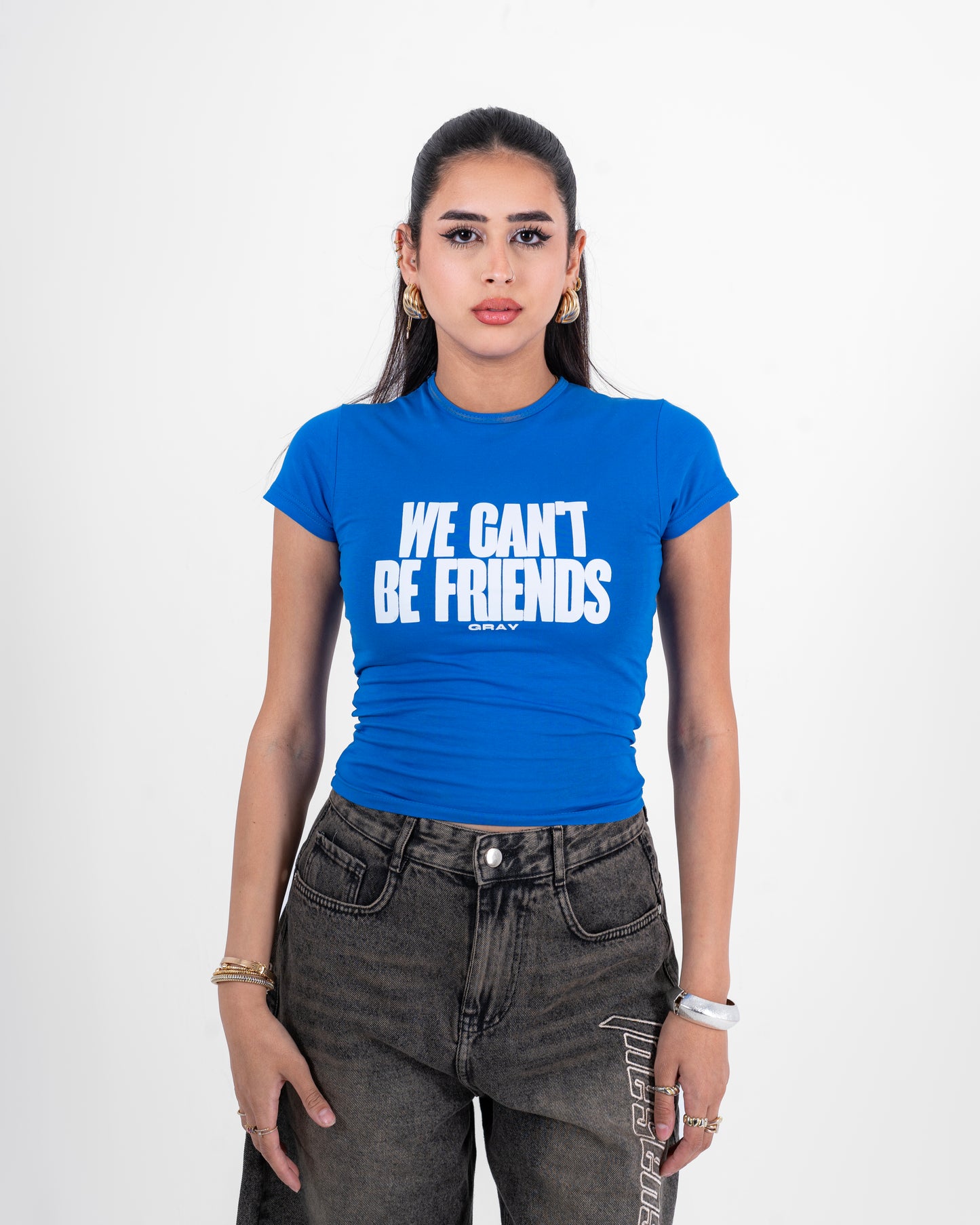 Royal Blue We Can't Be Friends Tops