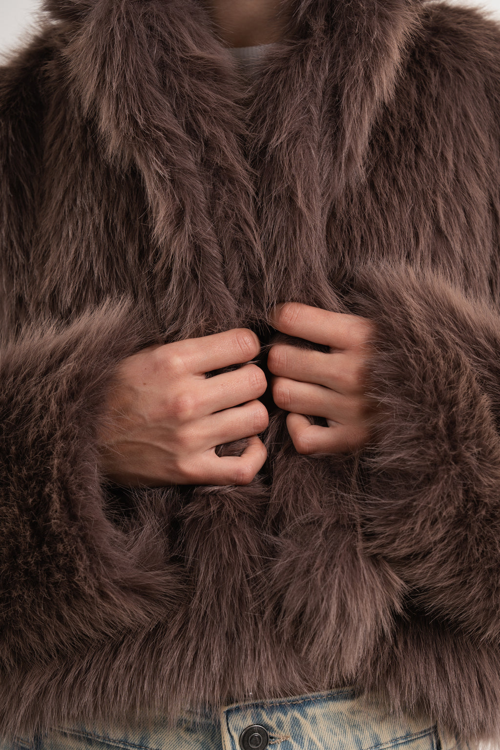 FUR Jacket Brown
