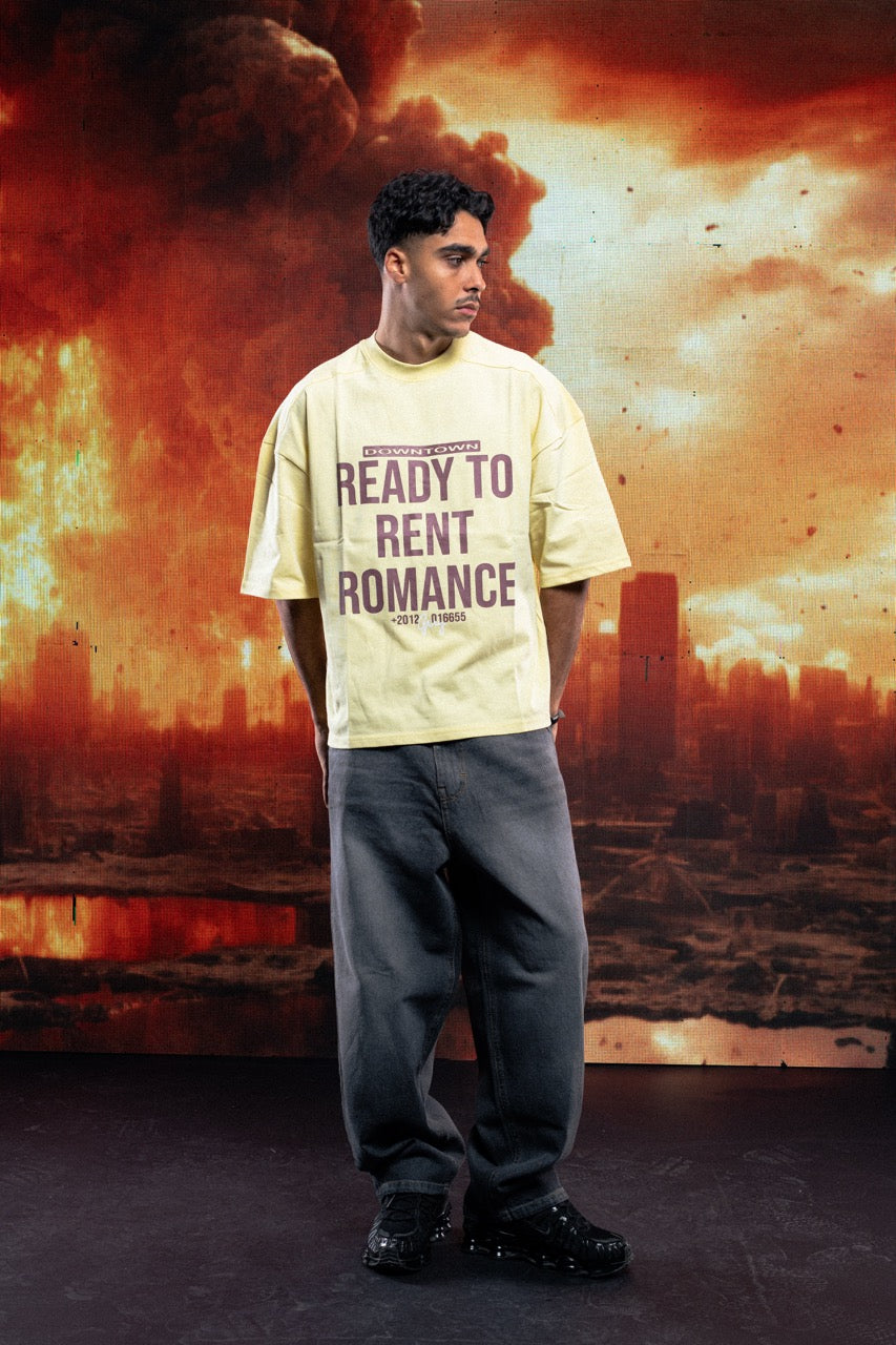 yellow rent romance t-shirt